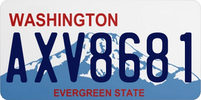 WA license plate AXV8681