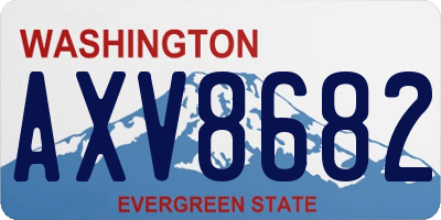 WA license plate AXV8682