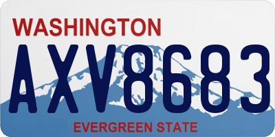 WA license plate AXV8683