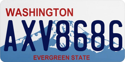 WA license plate AXV8686