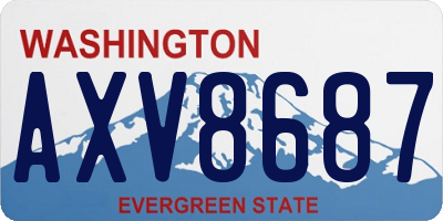 WA license plate AXV8687