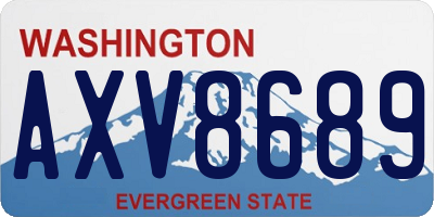WA license plate AXV8689