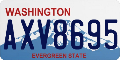 WA license plate AXV8695
