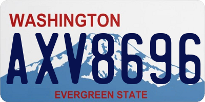 WA license plate AXV8696