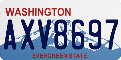 WA license plate AXV8697
