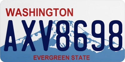WA license plate AXV8698
