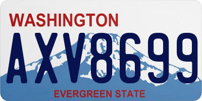 WA license plate AXV8699