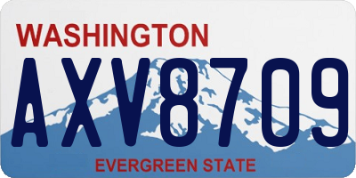 WA license plate AXV8709