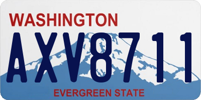 WA license plate AXV8711