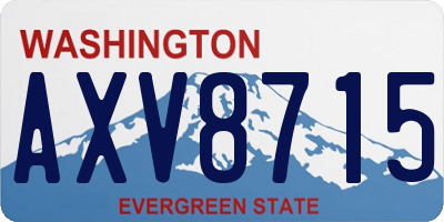 WA license plate AXV8715