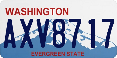 WA license plate AXV8717