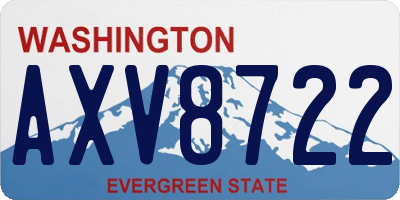WA license plate AXV8722