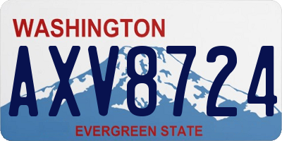 WA license plate AXV8724