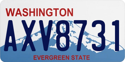 WA license plate AXV8731