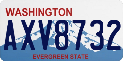 WA license plate AXV8732