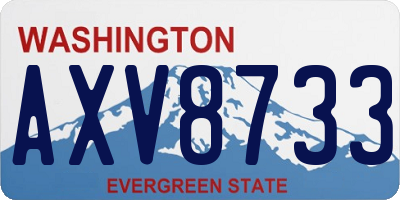 WA license plate AXV8733