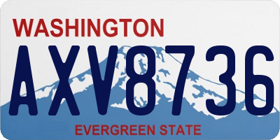 WA license plate AXV8736