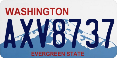 WA license plate AXV8737