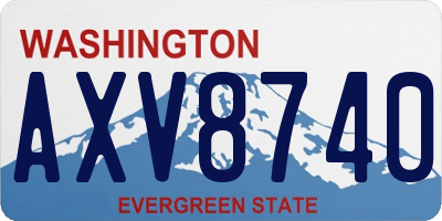 WA license plate AXV8740