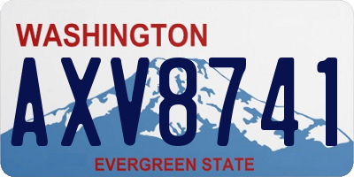 WA license plate AXV8741