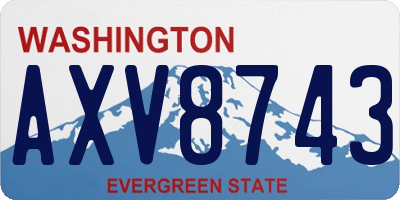WA license plate AXV8743