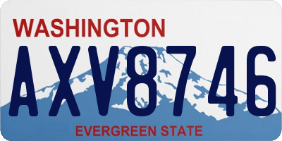 WA license plate AXV8746