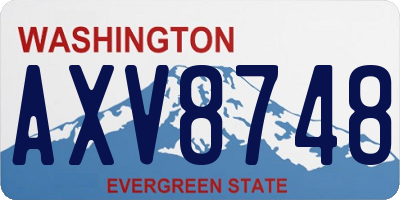 WA license plate AXV8748