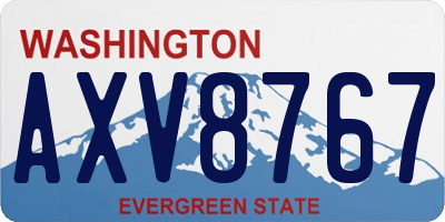 WA license plate AXV8767