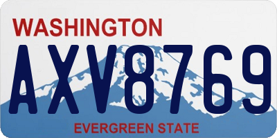 WA license plate AXV8769