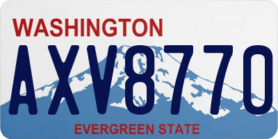 WA license plate AXV8770