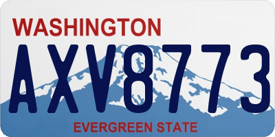 WA license plate AXV8773