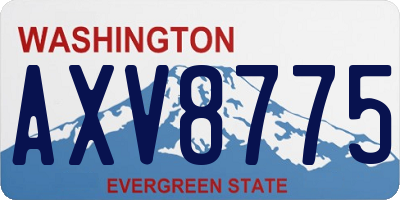 WA license plate AXV8775