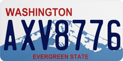 WA license plate AXV8776