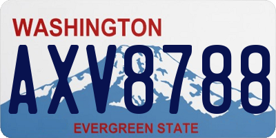WA license plate AXV8788