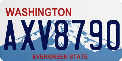 WA license plate AXV8790