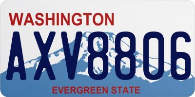 WA license plate AXV8806