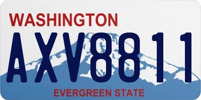 WA license plate AXV8811