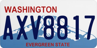 WA license plate AXV8817