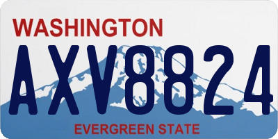 WA license plate AXV8824