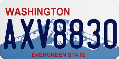 WA license plate AXV8830