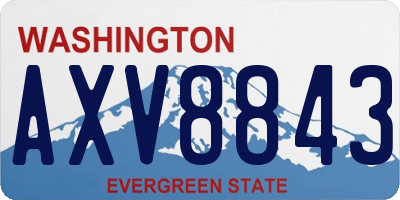 WA license plate AXV8843