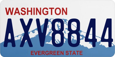 WA license plate AXV8844