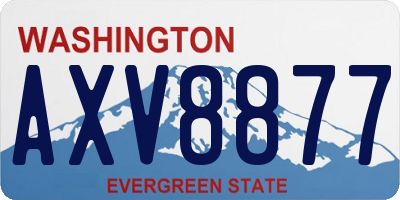 WA license plate AXV8877