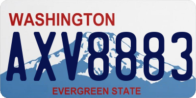 WA license plate AXV8883