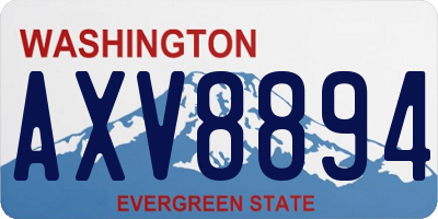 WA license plate AXV8894