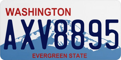 WA license plate AXV8895