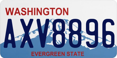 WA license plate AXV8896