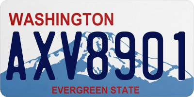 WA license plate AXV8901