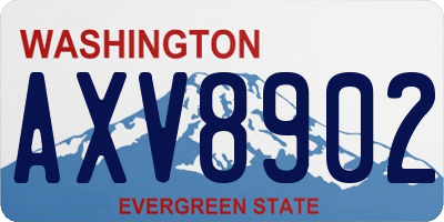 WA license plate AXV8902