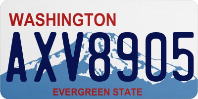 WA license plate AXV8905